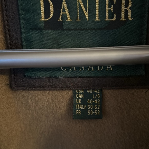 DANIER LEATHER men’s genuine brown leather jacket size large - Picture 9 of 11